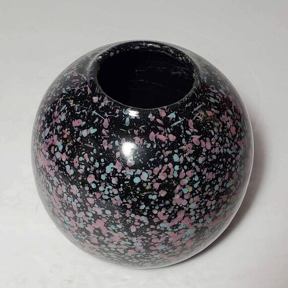 Small Speckled Vase Round 3.75" - Picture 5 of 5